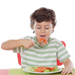 Alimentando crianças na escola