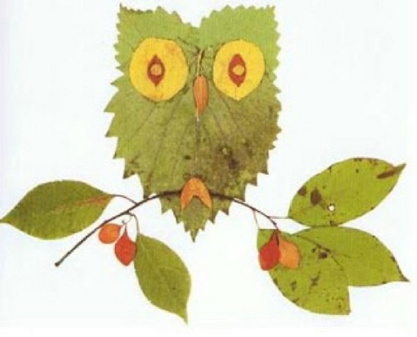 Applique de folhas de outono para o jardim de infância e 1-2 aulas de escola, aulas de mestrado com foto e vídeo