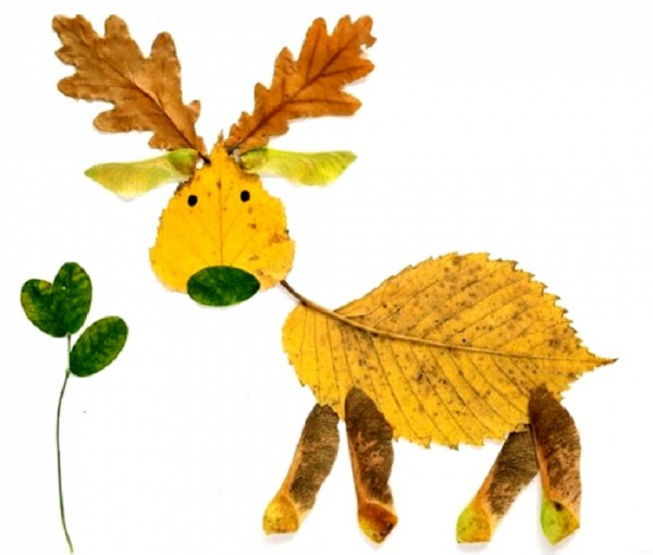 Applique de folhas de outono para o jardim de infância e 1-2 aulas de escola, aulas de mestrado com foto e vídeo