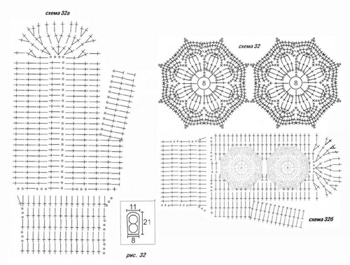 Knit mittens com agulhas de tricô - apenas um iniciante