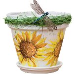 Decoupage de vasos de flores