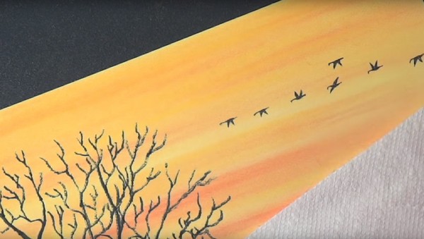 Com base no tema "Outono": aulas magistrais com lápis e tintas para aulas de ensino básico e escolar 1-5