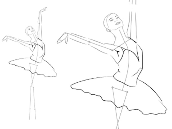 Como desenhar uma bailarina facilmente e simplesmente