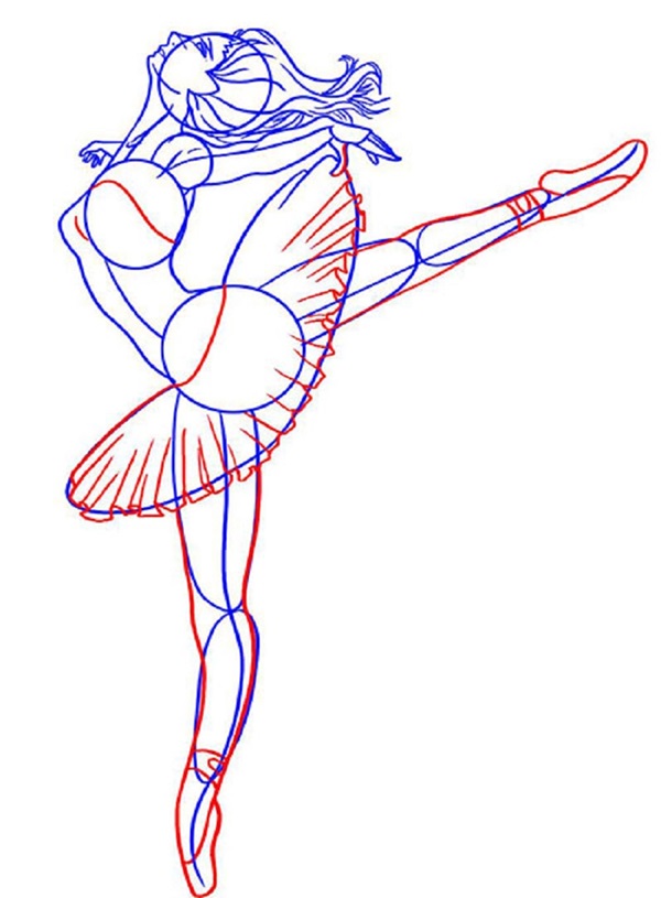 Como desenhar uma bailarina facilmente e simplesmente