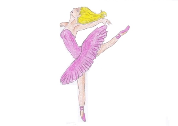 Como desenhar uma bailarina facilmente e simplesmente