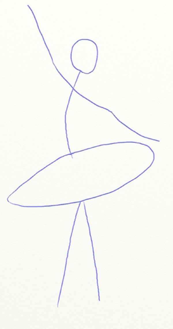 Como desenhar uma bailarina facilmente e simplesmente