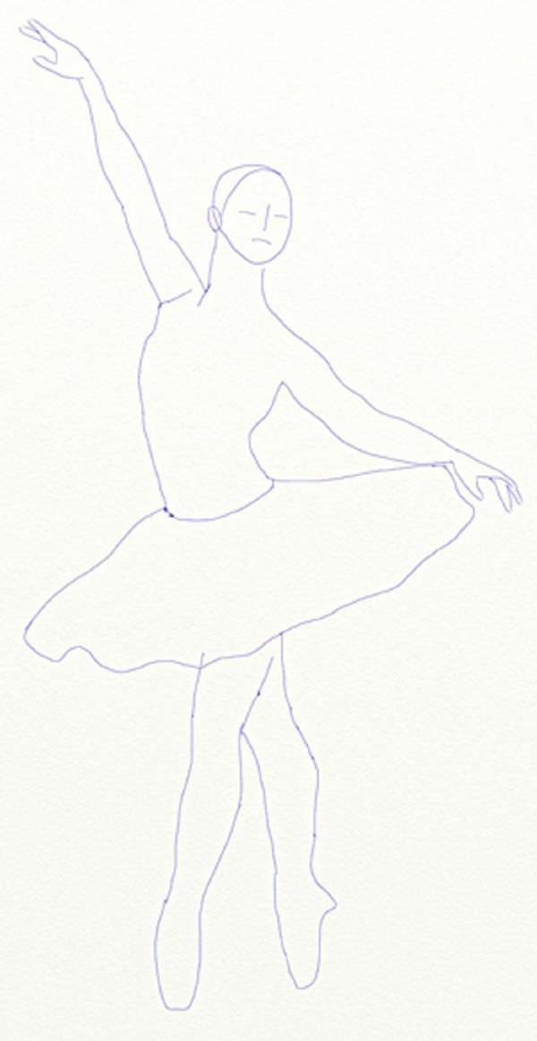Como desenhar uma bailarina facilmente e simplesmente
