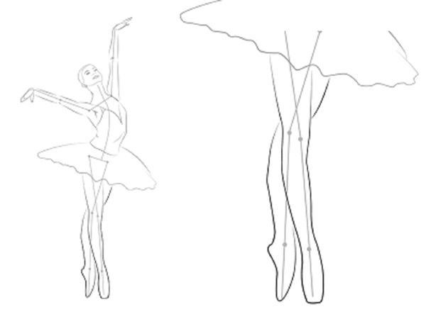 Como desenhar uma bailarina facilmente e simplesmente