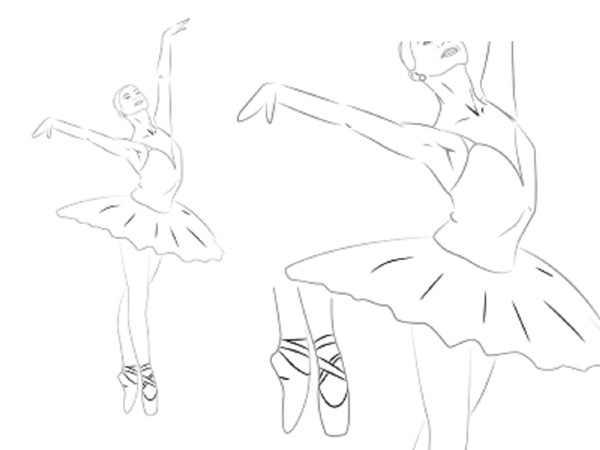 Como desenhar uma bailarina facilmente e simplesmente