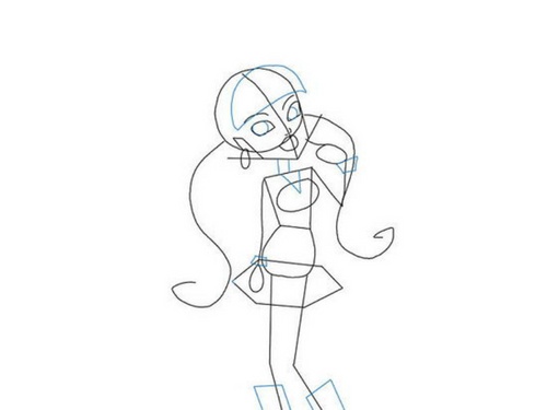 Como desenhar Claudine Woolf do "Monster High"?