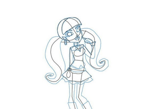 Como desenhar Claudine Woolf do "Monster High"?