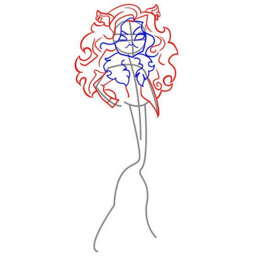 Como desenhar Claudine Woolf do "Monster High"?