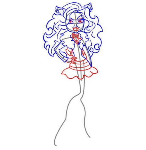 Como desenhar Claudine Woolf do "Monster High"?