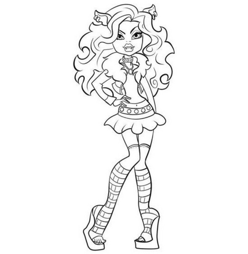 Como desenhar Claudine Woolf do "Monster High"?