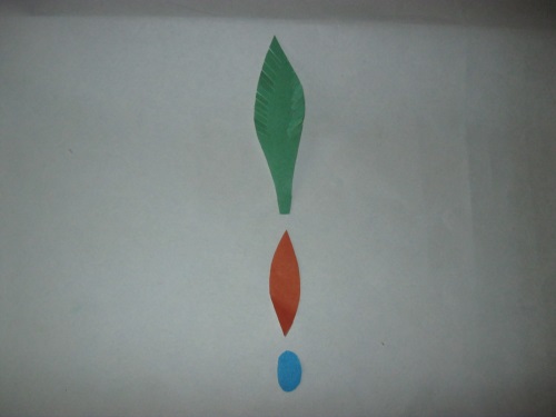 Pavão fabuloso feito de papel colorido