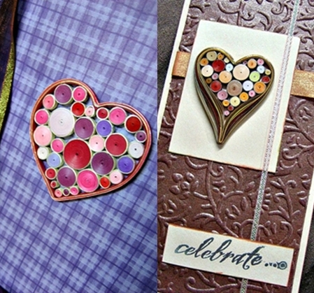 coração quilling