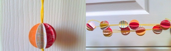 Bolas na árvore com suas próprias mãos