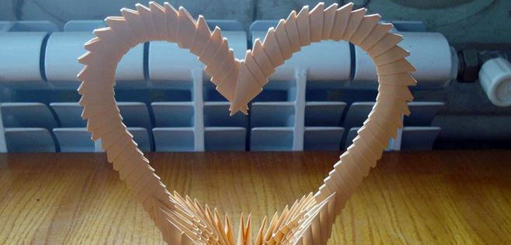 Como fazer origami do papel coração, vídeo