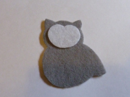 Brooch coruja de feltro