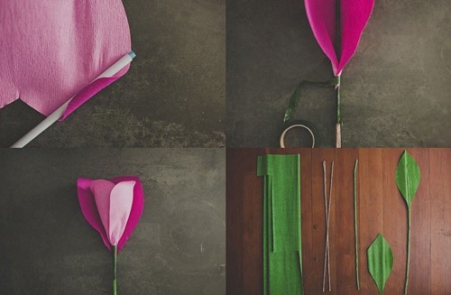 Rosas feitas de papel ondulado Rosas feitas de papel ondulado