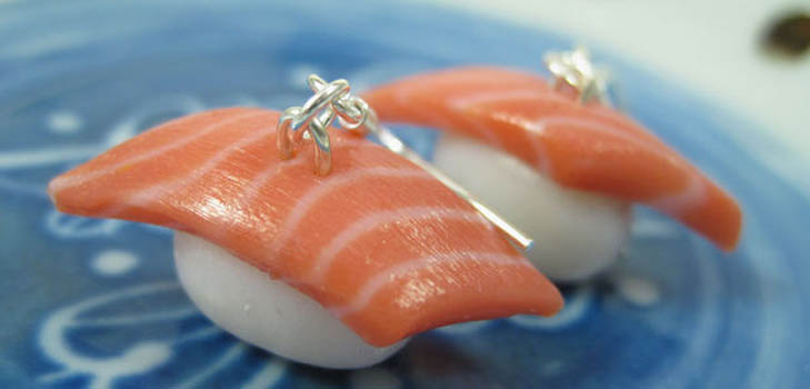 Como fazer brincos-sushi de argila de polímero