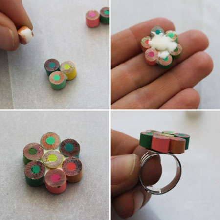  Anel com padrão de flores