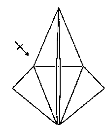 Origami de guindaste clássico