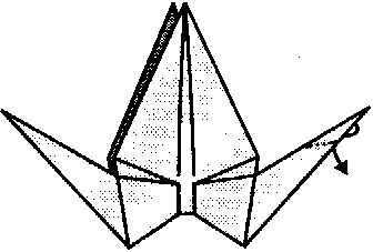 Origami de guindaste clássico