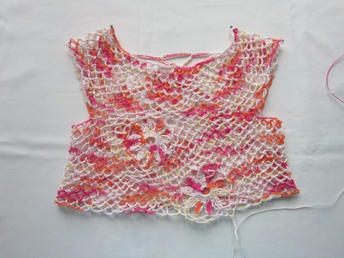 Top de verão para menina crochê