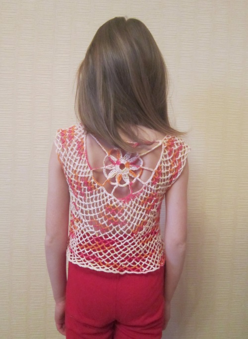 Top de verão para menina crochê