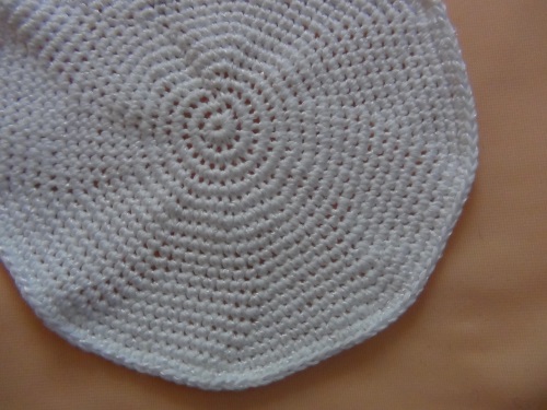 Crochet feminino de chapéu de verão