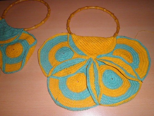 Saco de verão brilhante crocheted