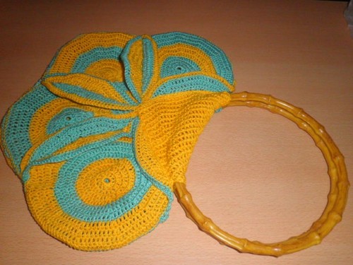 Saco de verão brilhante crocheted