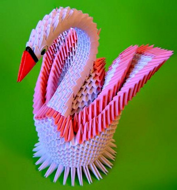 Origami Modular Swan: instrução passo a passo para criar um origami Swan modular com fotos e vídeos