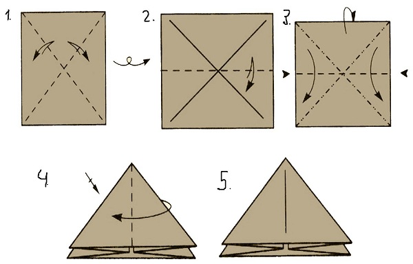 Snowman origami para iniciantes