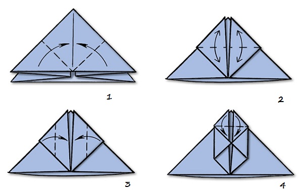 Snowman origami para iniciantes
