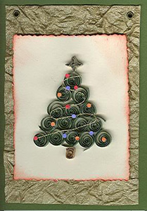 Artesanato de Ano Novo feito de papel. Quilling