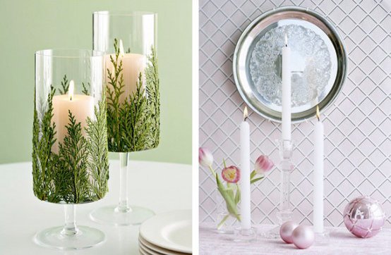 Candelabros de Ano Novo com suas próprias mãos