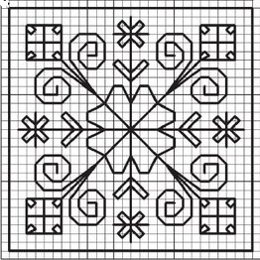 Bordados de Ano Novo: flocos de neve