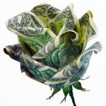 Origami do dinheiro: Rose