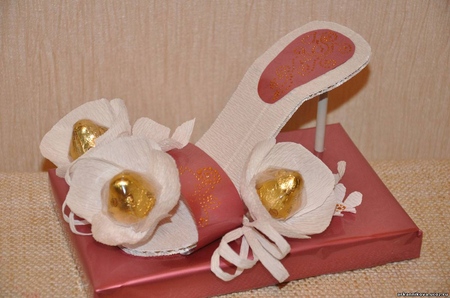 Composição original "Shoe" de doces: uma classe de mestre