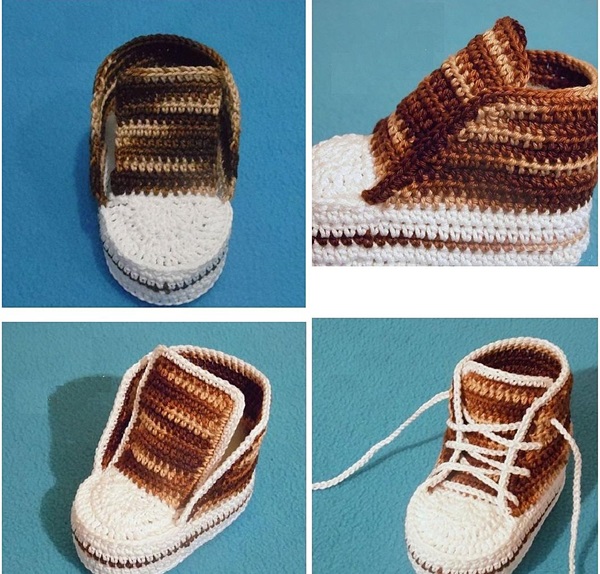 Botas de crochê com descrição passo a passo para iniciantes