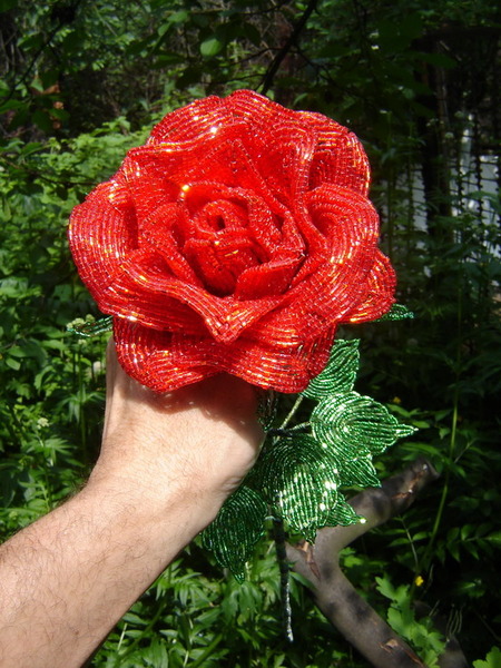 Tecido de rosas de grânulos