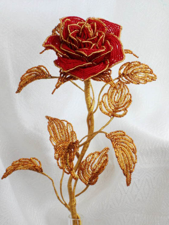 Tecido de rosas de grânulos