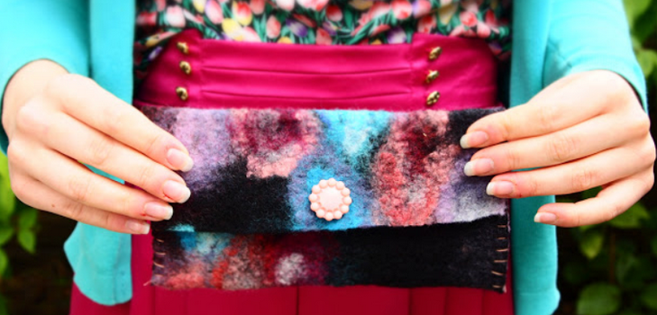 Um presente para o Ano Novo com suas próprias mãos: felting uma bolsa, uma aula mestre com uma foto
