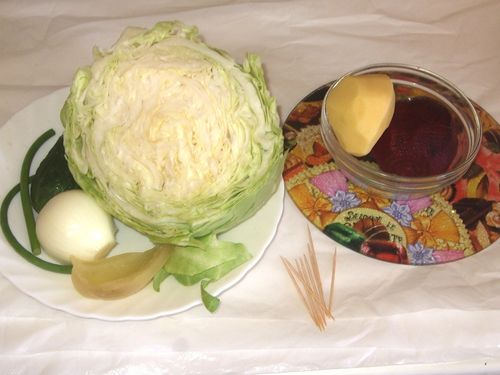 Artesanato de vegetais de mãos dadas