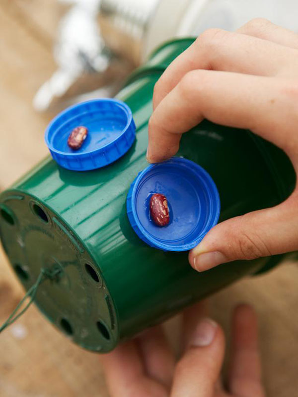 Novos ofícios de garrafas plásticas com suas próprias mãos para jardim e pomar