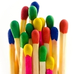 Artesanato de fósforos com as próprias mãos