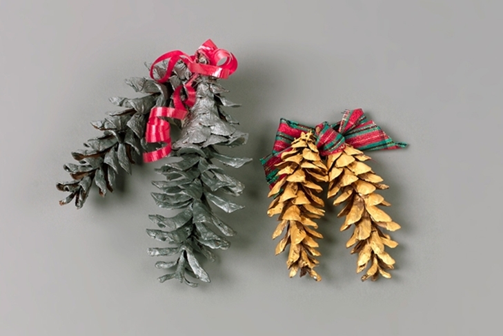 Artesanato para o Ano Novo de cones com as próprias mãos: foto classe mestre