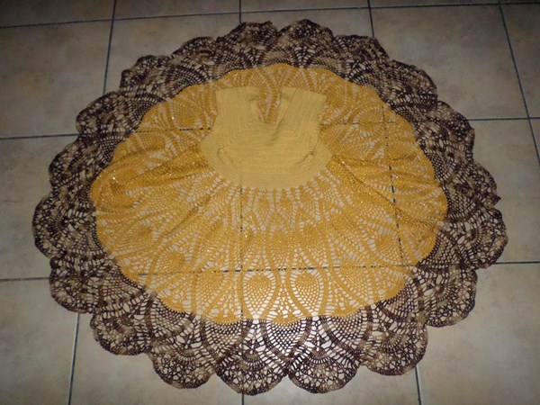 Saia crochê de crochê